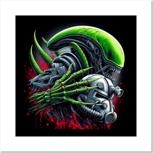 Alien Xenomorph versus Fallout Posters and Art